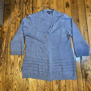 Karen Scott XL Blue Cardigan Sweater